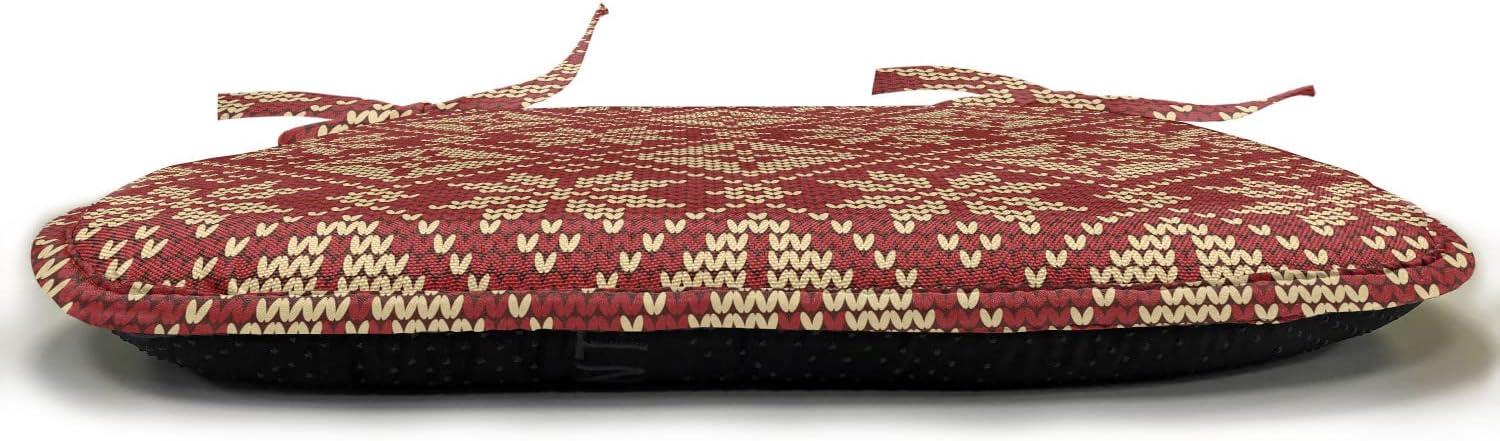 imageAmbesonne Angel Chair Seating Cushion Set of 2 Medieval Marry Love Angel Playing Music Valentine Cupid Date Dove Marriage AntiSlip Seat Padding for Kitchen amp Patio 16x16 Eggshell Ruby CaramelRuby Beige