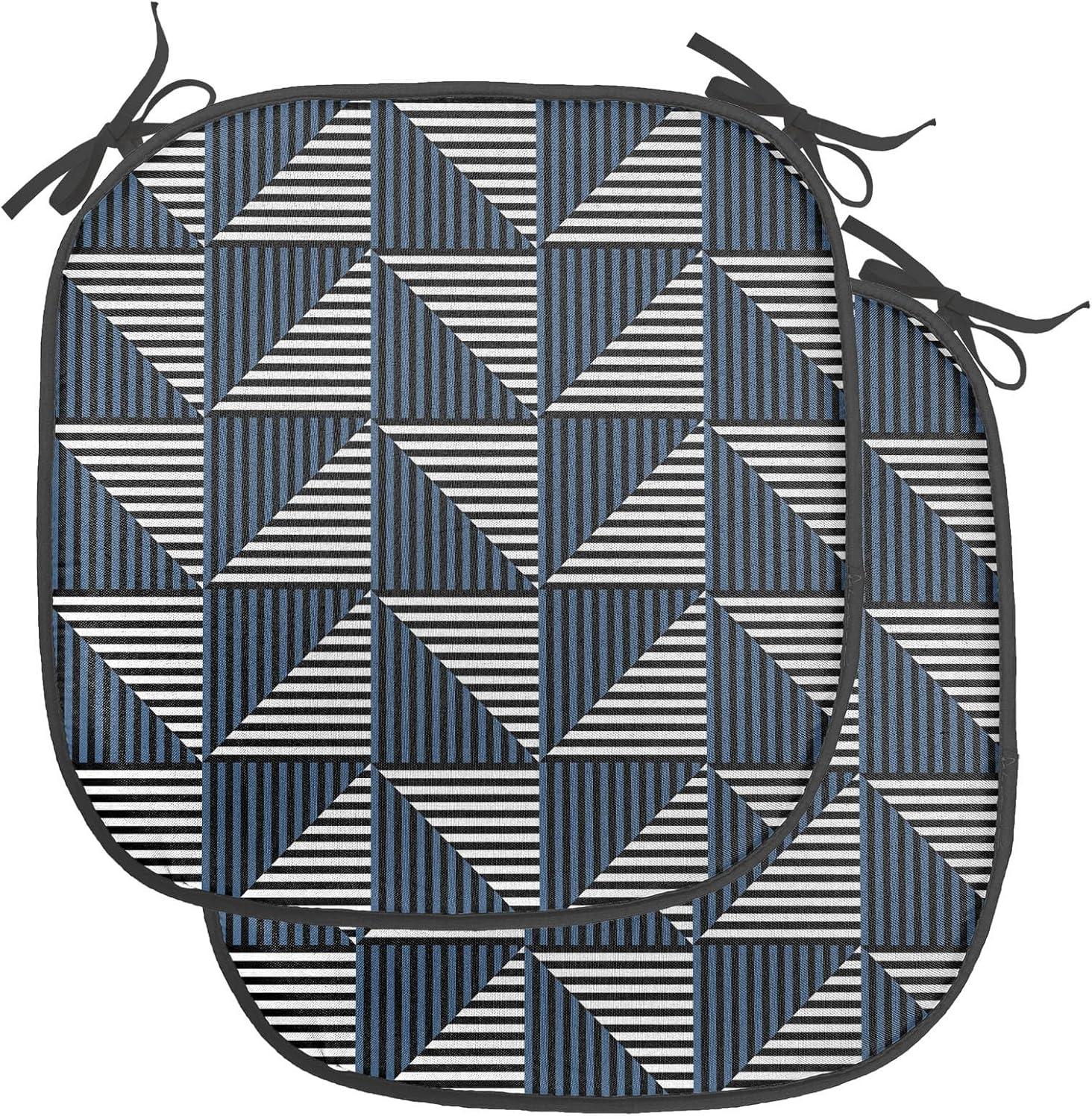 imageAmbesonne Angel Chair Seating Cushion Set of 2 Medieval Marry Love Angel Playing Music Valentine Cupid Date Dove Marriage AntiSlip Seat Padding for Kitchen amp Patio 16x16 Eggshell Ruby CaramelDark Blue Black White