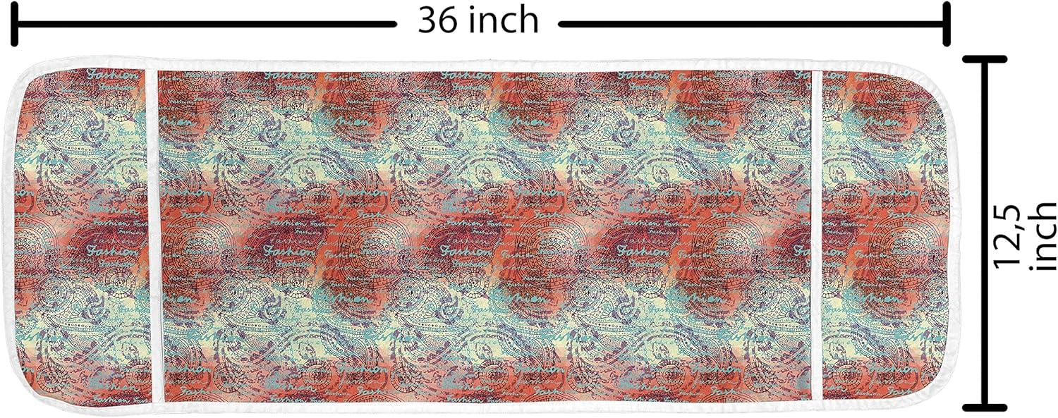 imageAmbesonne Coral Microwave Oven Cover Scribbled Little and Big Different Size Heart Forms Love Valentines Mothers Day Theme Water Resistant Organizer with Pockets for Kitchen 36 x 12 CoralTurquoise Orange Black