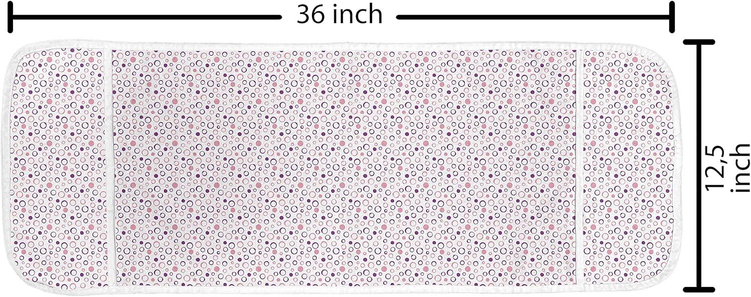 imageAmbesonne Coral Microwave Oven Cover Scribbled Little and Big Different Size Heart Forms Love Valentines Mothers Day Theme Water Resistant Organizer with Pockets for Kitchen 36 x 12 CoralPink Violet