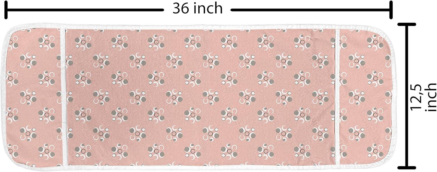 imageAmbesonne Coral Microwave Oven Cover Scribbled Little and Big Different Size Heart Forms Love Valentines Mothers Day Theme Water Resistant Organizer with Pockets for Kitchen 36 x 12 CoralCoral Grey