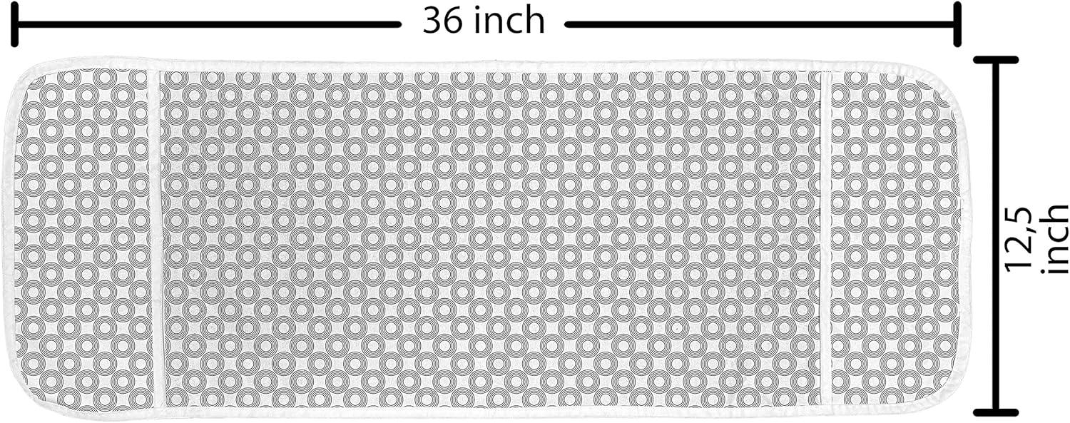 imageAmbesonne Coral Microwave Oven Cover Scribbled Little and Big Different Size Heart Forms Love Valentines Mothers Day Theme Water Resistant Organizer with Pockets for Kitchen 36 x 12 CoralBlack Grey