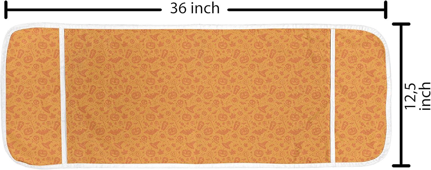 imageAmbesonne Coral Microwave Oven Cover Scribbled Little and Big Different Size Heart Forms Love Valentines Mothers Day Theme Water Resistant Organizer with Pockets for Kitchen 36 x 12 CoralOrange