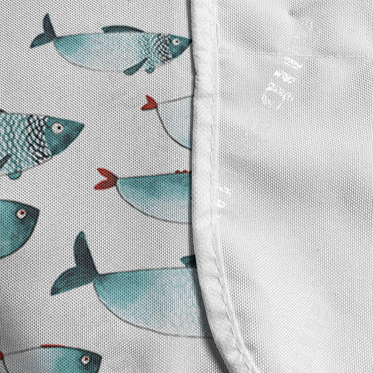 imageAmbesonne Coral Microwave Oven Cover Scribbled Little and Big Different Size Heart Forms Love Valentines Mothers Day Theme Water Resistant Organizer with Pockets for Kitchen 36 x 12 CoralTeal