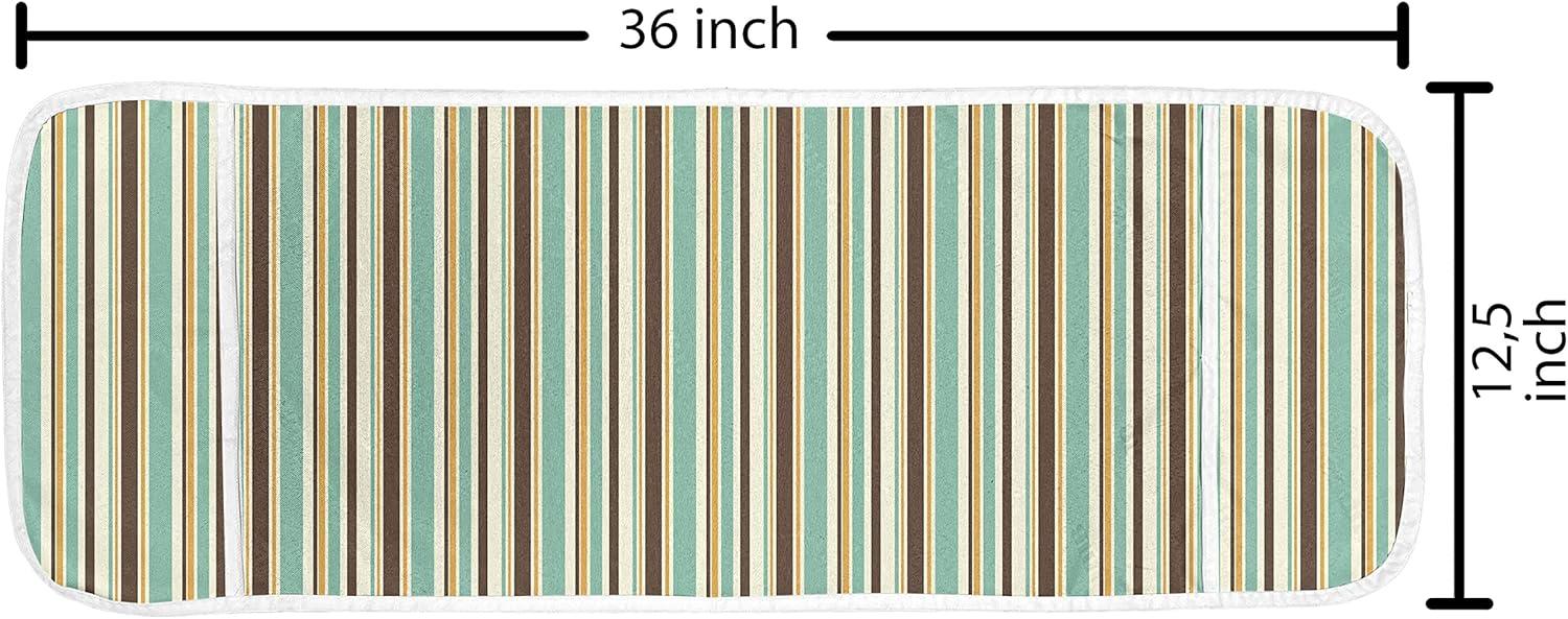 imageAmbesonne Coral Microwave Oven Cover Scribbled Little and Big Different Size Heart Forms Love Valentines Mothers Day Theme Water Resistant Organizer with Pockets for Kitchen 36 x 12 CoralBrown Teal