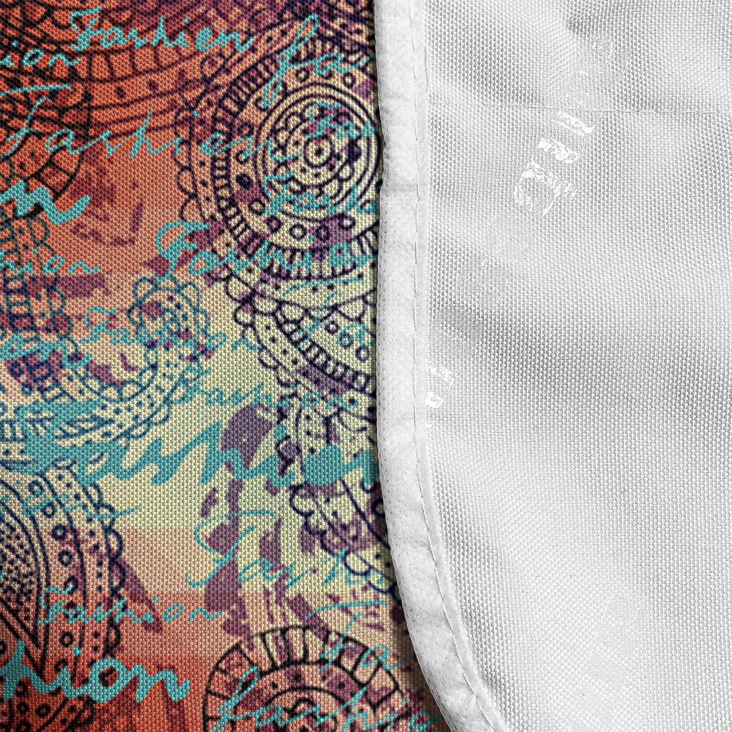imageAmbesonne Coral Microwave Oven Cover Scribbled Little and Big Different Size Heart Forms Love Valentines Mothers Day Theme Water Resistant Organizer with Pockets for Kitchen 36 x 12 CoralTurquoise Orange Black