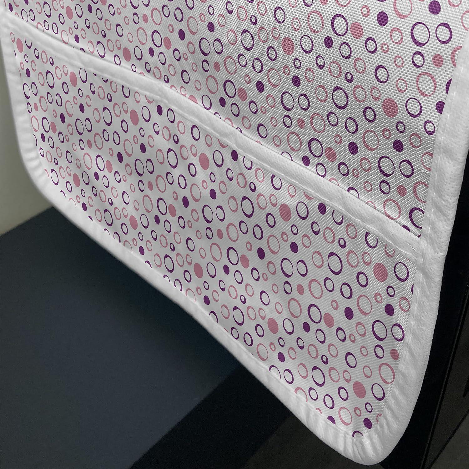 imageAmbesonne Coral Microwave Oven Cover Scribbled Little and Big Different Size Heart Forms Love Valentines Mothers Day Theme Water Resistant Organizer with Pockets for Kitchen 36 x 12 CoralPink Violet