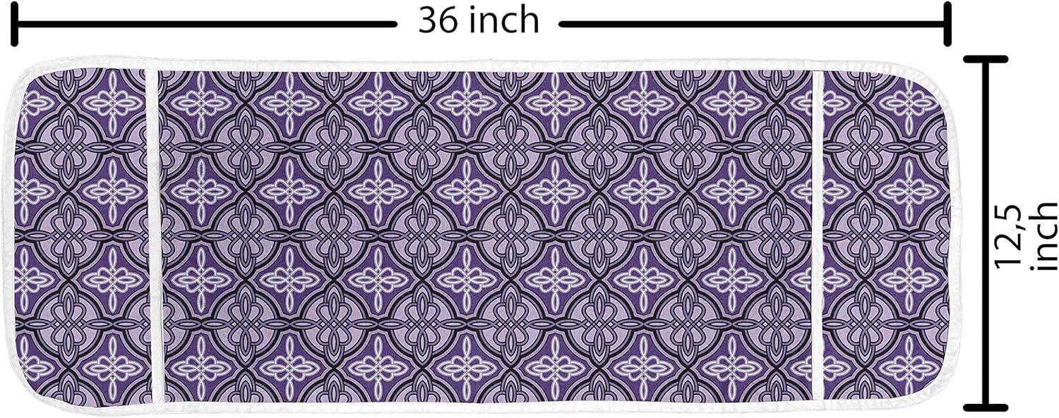 imageAmbesonne Coral Microwave Oven Cover Scribbled Little and Big Different Size Heart Forms Love Valentines Mothers Day Theme Water Resistant Organizer with Pockets for Kitchen 36 x 12 CoralViolet Lilac