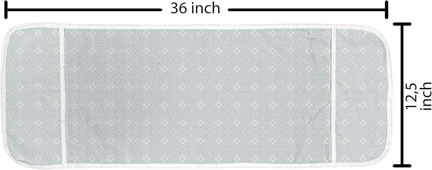 imageAmbesonne Coral Microwave Oven Cover Scribbled Little and Big Different Size Heart Forms Love Valentines Mothers Day Theme Water Resistant Organizer with Pockets for Kitchen 36 x 12 CoralPale Blue Grey