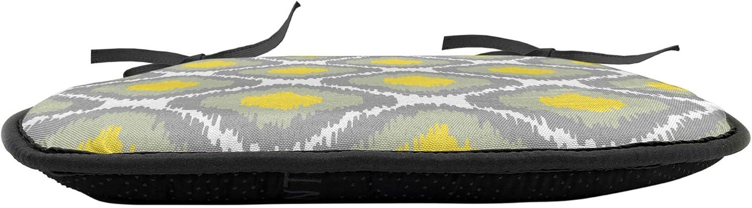 imageAmbesonne Feminine Chair Seating Cushion Set of 4 Pattern of Lipstick Kiss Marks Woman Valentines Wedding Theme Illustration AntiSlip Seat Padding for Kitchen amp Patio 16x16 White RedGrey White Yellow