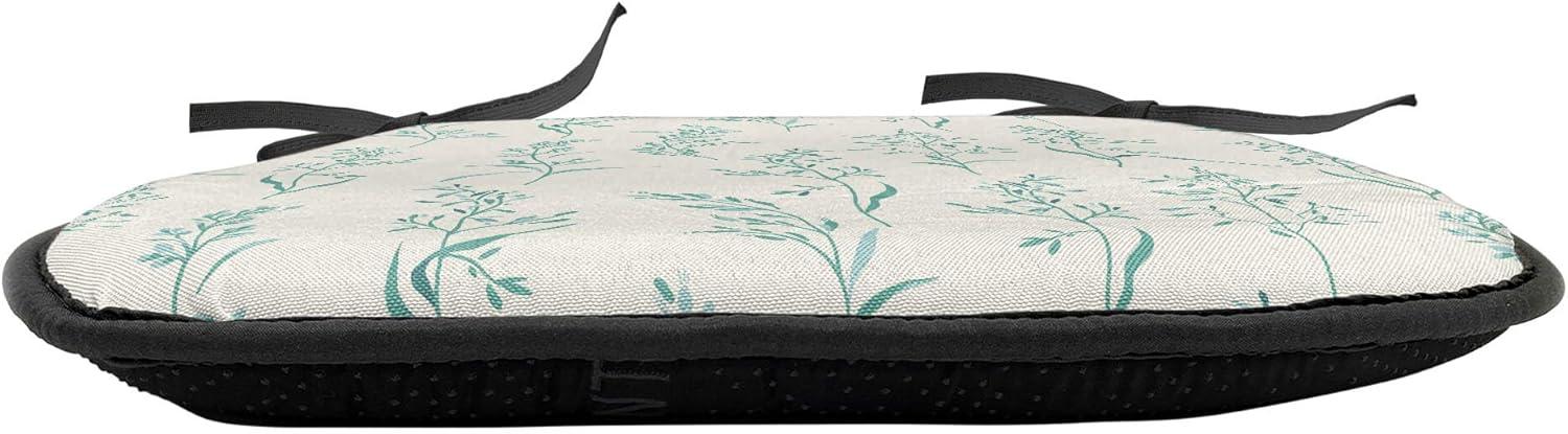 imageAmbesonne Feminine Chair Seating Cushion Set of 4 Pattern of Lipstick Kiss Marks Woman Valentines Wedding Theme Illustration AntiSlip Seat Padding for Kitchen amp Patio 16x16 White RedGreen Cream