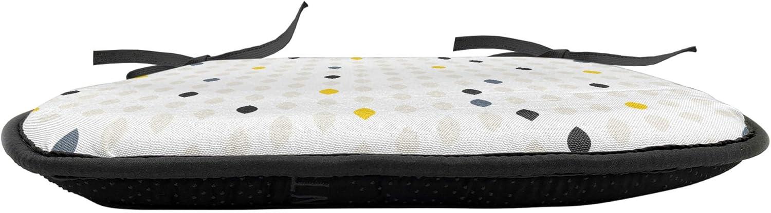 imageAmbesonne Feminine Chair Seating Cushion Set of 4 Pattern of Lipstick Kiss Marks Woman Valentines Wedding Theme Illustration AntiSlip Seat Padding for Kitchen amp Patio 16x16 White RedYellow White Grey
