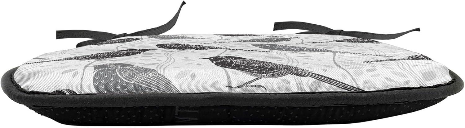 imageAmbesonne Feminine Chair Seating Cushion Set of 4 Pattern of Lipstick Kiss Marks Woman Valentines Wedding Theme Illustration AntiSlip Seat Padding for Kitchen amp Patio 16x16 White RedGrey White Black