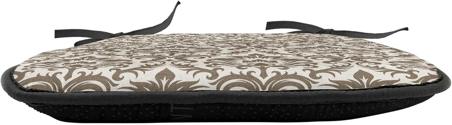 imageAmbesonne Feminine Chair Seating Cushion Set of 4 Pattern of Lipstick Kiss Marks Woman Valentines Wedding Theme Illustration AntiSlip Seat Padding for Kitchen amp Patio 16x16 White RedArmy Green Cream