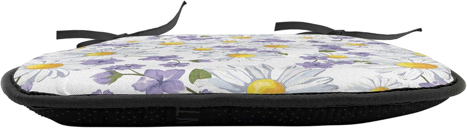 imageAmbesonne Feminine Chair Seating Cushion Set of 4 Pattern of Lipstick Kiss Marks Woman Valentines Wedding Theme Illustration AntiSlip Seat Padding for Kitchen amp Patio 16x16 White RedWhite Yellow Purple
