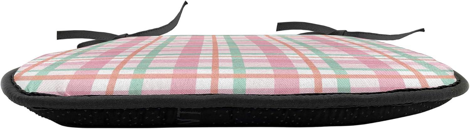 imageAmbesonne Floral Chair Seating Cushion Set of 4 Romantic Roses for Lovers Valentines Shabby Perennial Flower Buds Pattern AntiSlip Seat Padding for Kitchen amp Patio 16x16 Dark Coral Dark BlueMint Salmon Pale Pink