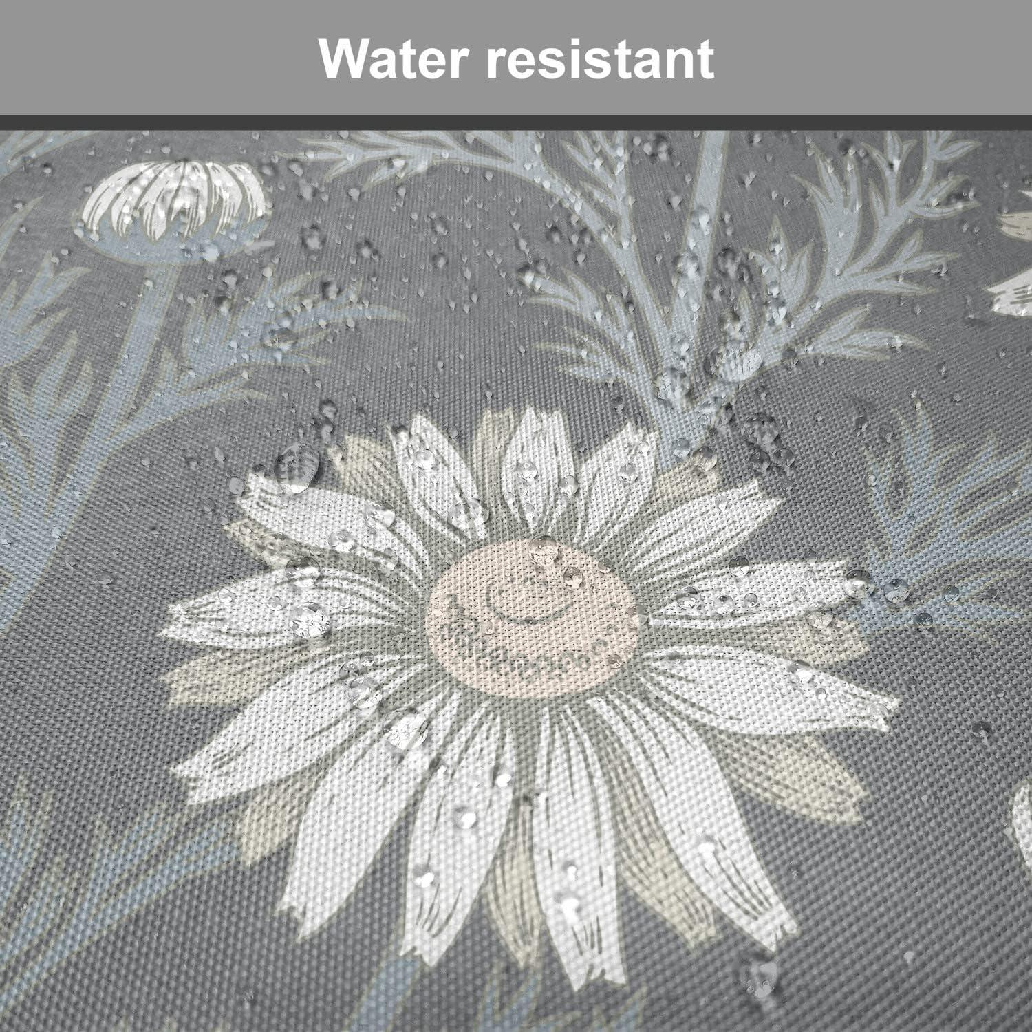 imageAmbesonne Floral Chair Seating Cushion Set of 4 Romantic Roses for Lovers Valentines Shabby Perennial Flower Buds Pattern AntiSlip Seat Padding for Kitchen amp Patio 16x16 Dark Coral Dark BlueGrey Coconut Sage Green