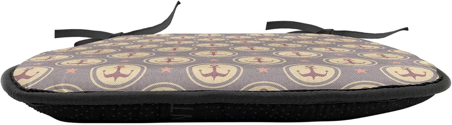 imageAmbesonne Floral Chair Seating Cushion Set of 4 Romantic Roses for Lovers Valentines Shabby Perennial Flower Buds Pattern AntiSlip Seat Padding for Kitchen amp Patio 16x16 Dark Coral Dark BlueMauve Sand Brown Coral