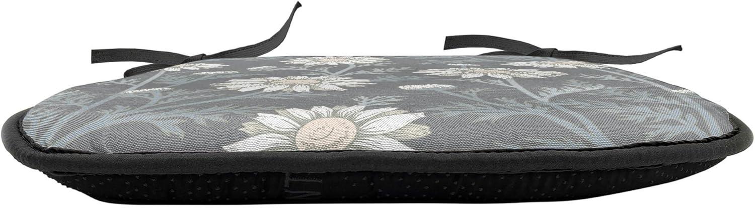 imageAmbesonne Floral Chair Seating Cushion Set of 4 Romantic Roses for Lovers Valentines Shabby Perennial Flower Buds Pattern AntiSlip Seat Padding for Kitchen amp Patio 16x16 Dark Coral Dark BlueGrey Coconut Sage Green