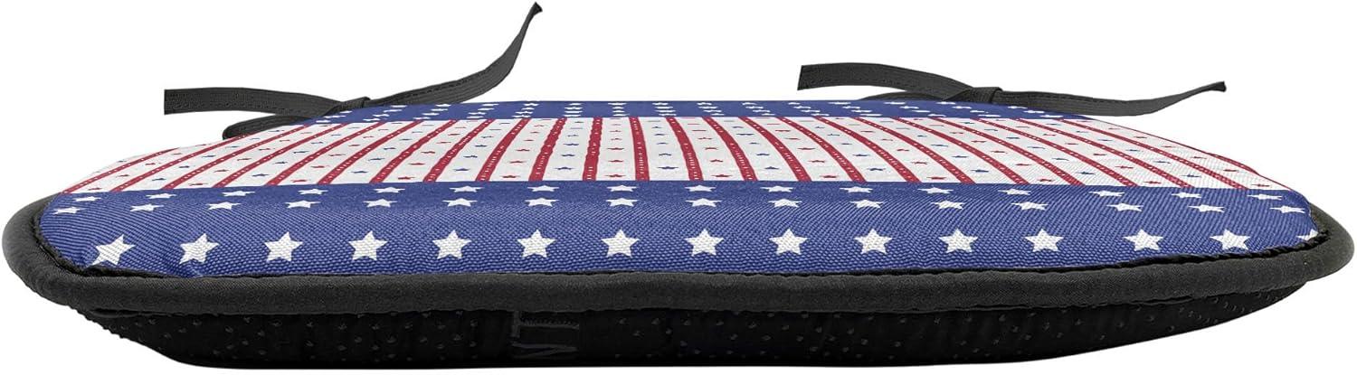 imageAmbesonne Fruits Chair Seating Cushion Set of 8 Retro Valentine Theme with Strawberry Love Happiness Merry Lucky Image AntiSlip Seat Padding for Kitchen amp Patio 16x16 Eggshell Ruby Army GreenViolet Blue Ruby White