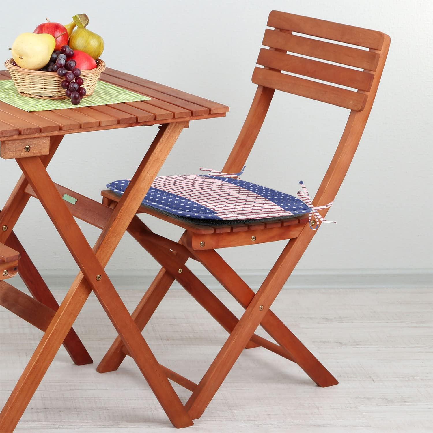 imageAmbesonne Fruits Chair Seating Cushion Set of 8 Retro Valentine Theme with Strawberry Love Happiness Merry Lucky Image AntiSlip Seat Padding for Kitchen amp Patio 16x16 Eggshell Ruby Army GreenViolet Blue Ruby White