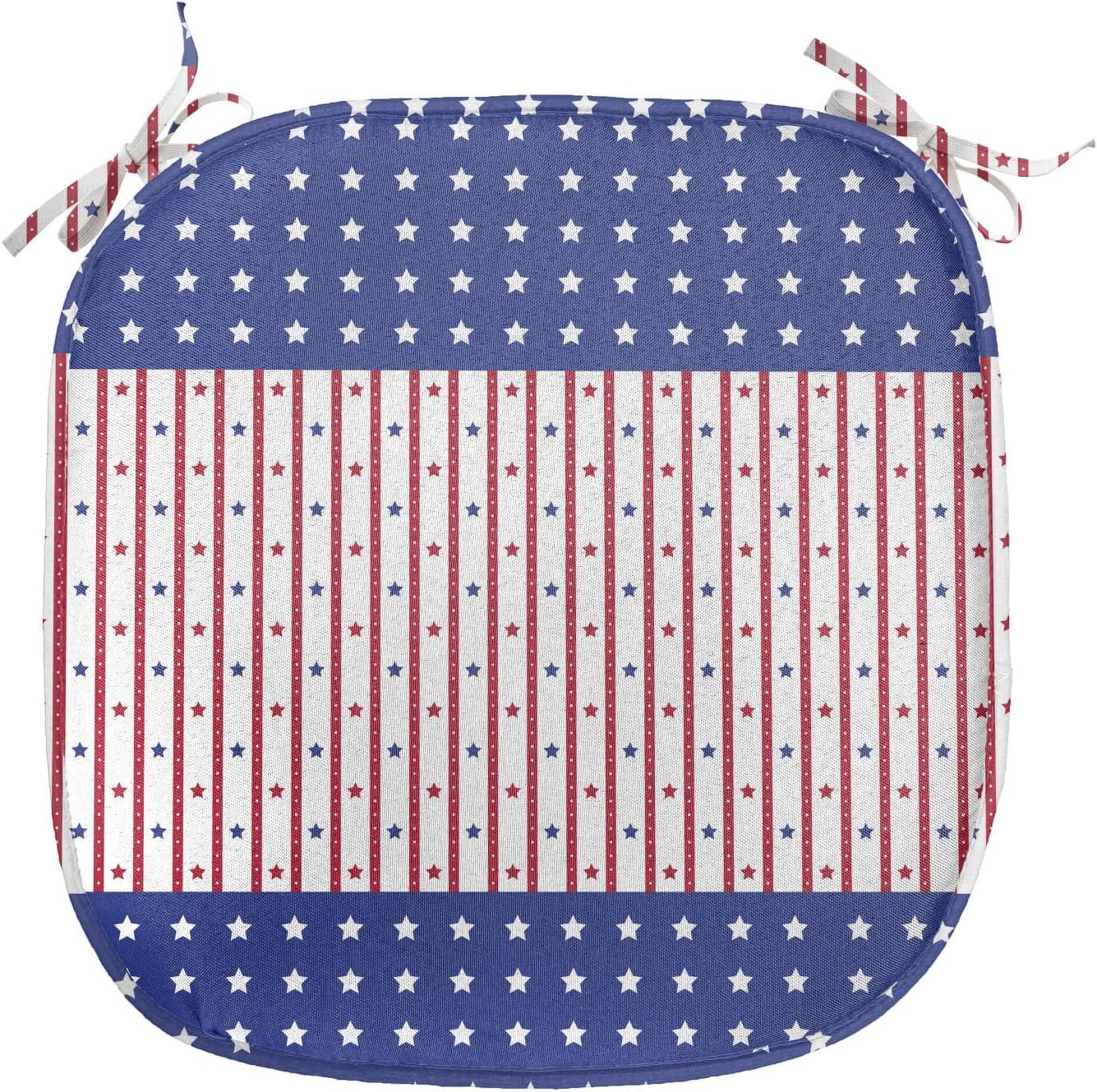 imageAmbesonne Fruits Chair Seating Cushion Set of 8 Retro Valentine Theme with Strawberry Love Happiness Merry Lucky Image AntiSlip Seat Padding for Kitchen amp Patio 16x16 Eggshell Ruby Army GreenViolet Blue Ruby White