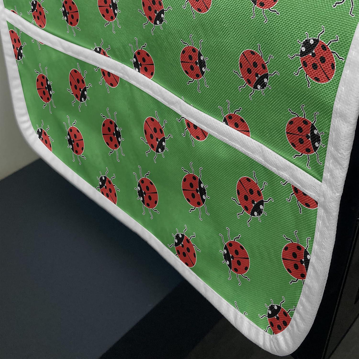 imageAmbesonne Heart Microwave Oven Cover Valentines Days Theme Romance Pattern in Simplistic Style Rhythmic Water Resistant Organizer with Pockets for Kitchen 36 x 12 Baby Pink and Dark TaupeFern Green Dark Coral