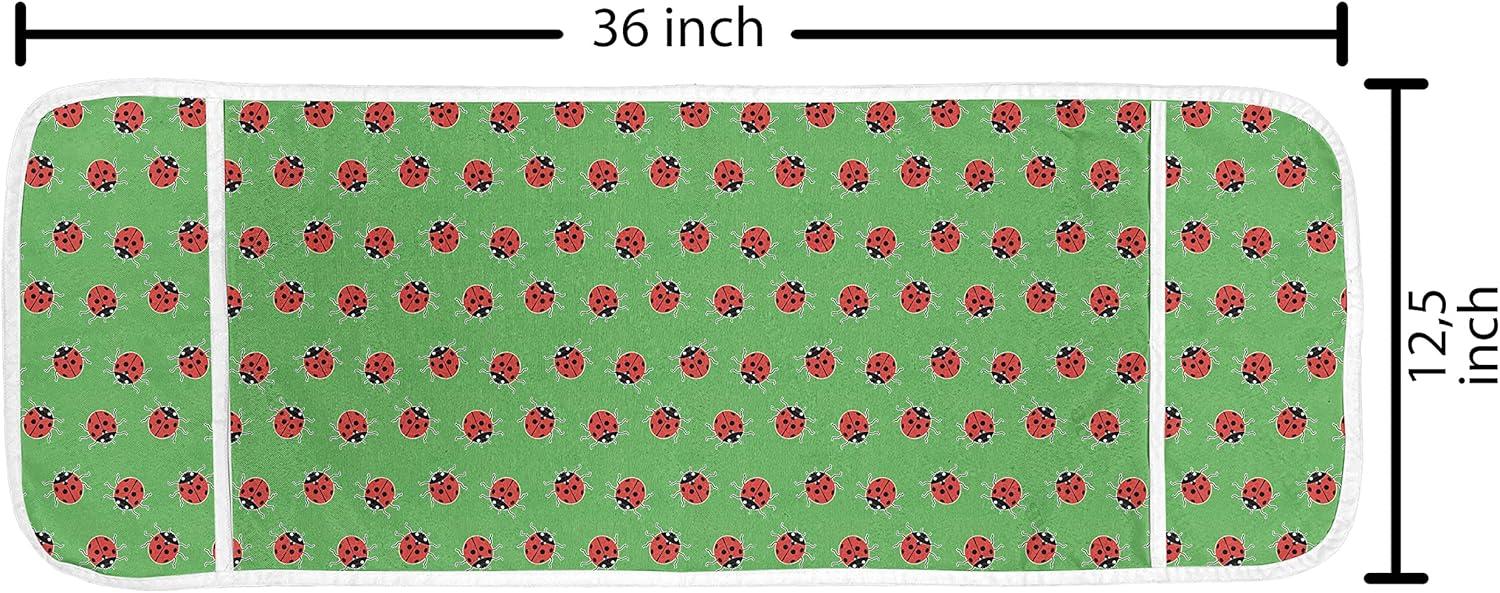imageAmbesonne Heart Microwave Oven Cover Valentines Days Theme Romance Pattern in Simplistic Style Rhythmic Water Resistant Organizer with Pockets for Kitchen 36 x 12 Baby Pink and Dark TaupeFern Green Dark Coral