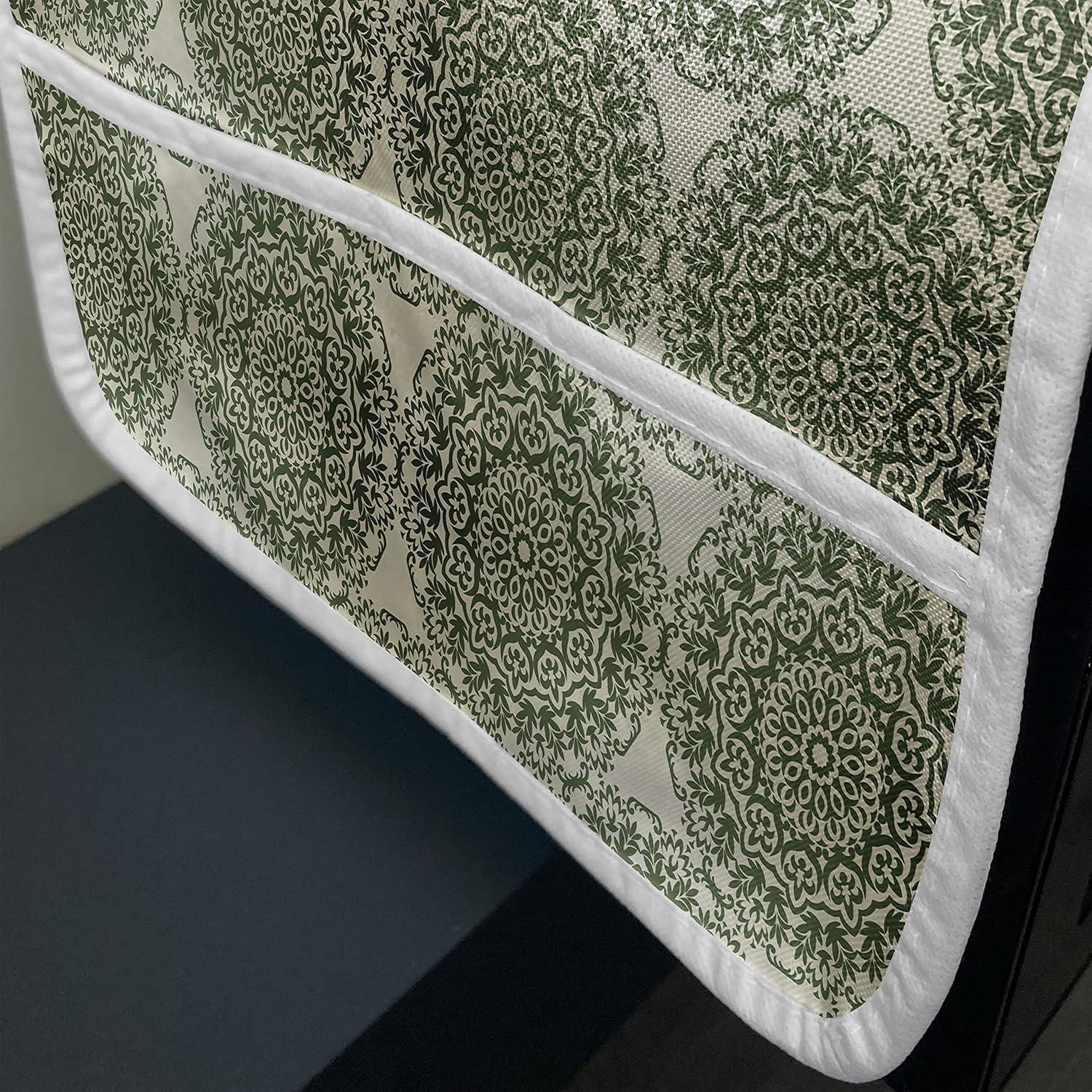 imageAmbesonne Heart Microwave Oven Cover Valentines Days Theme Romance Pattern in Simplistic Style Rhythmic Water Resistant Organizer with Pockets for Kitchen 36 x 12 Baby Pink and Dark TaupeEggshell Olive Green