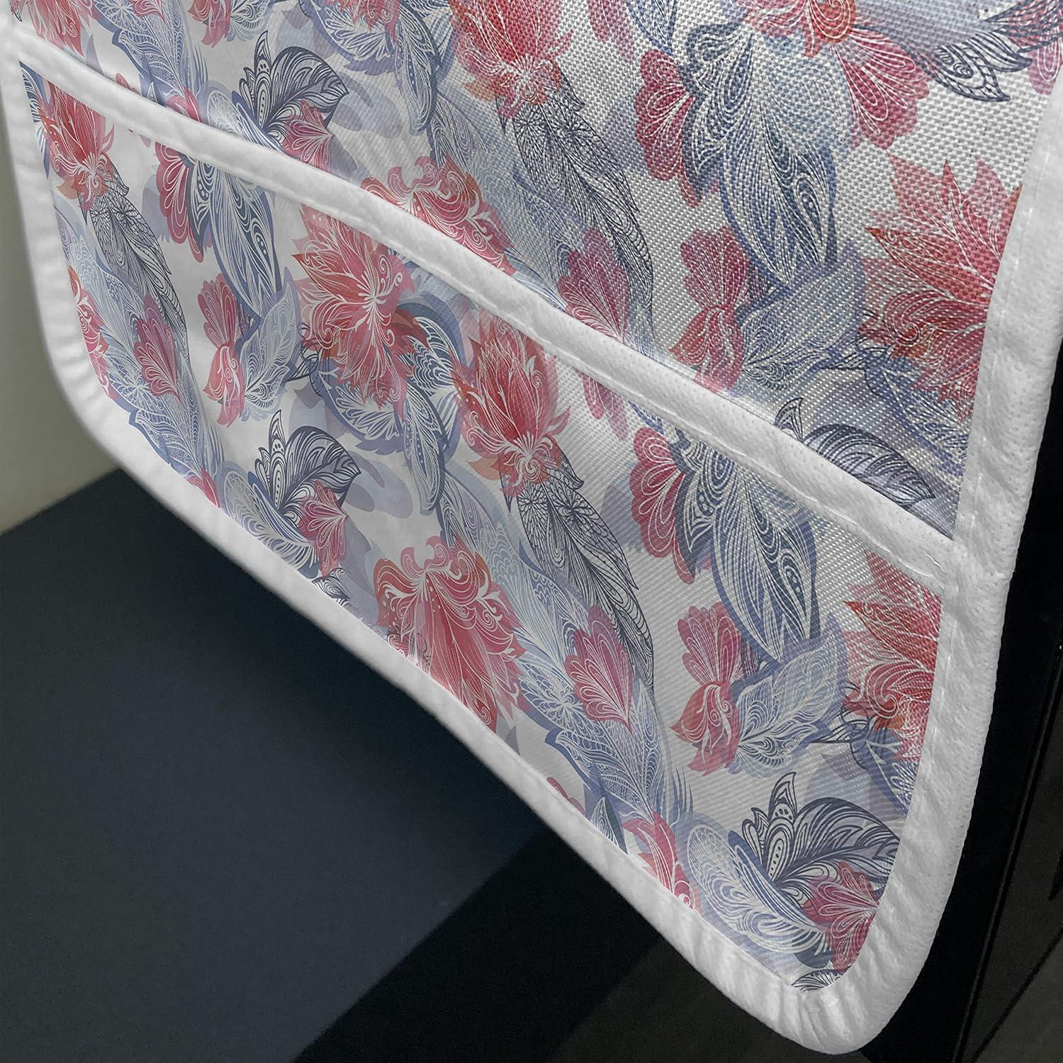 imageAmbesonne Heart Microwave Oven Cover Valentines Days Theme Romance Pattern in Simplistic Style Rhythmic Water Resistant Organizer with Pockets for Kitchen 36 x 12 Baby Pink and Dark TaupeCeil Blue Dark Coral