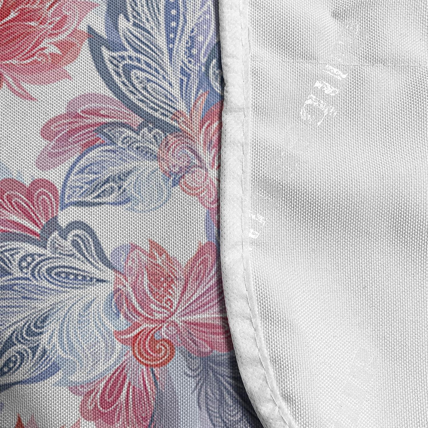 imageAmbesonne Heart Microwave Oven Cover Valentines Days Theme Romance Pattern in Simplistic Style Rhythmic Water Resistant Organizer with Pockets for Kitchen 36 x 12 Baby Pink and Dark TaupeCeil Blue Dark Coral