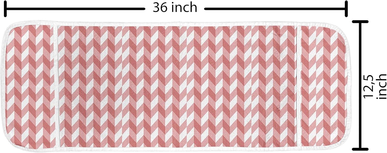 imageAmbesonne Hot Pink Microwave Oven Cover Valentines Day Inspired Black Mini Hearts on Fuchsia Backdrop Abstract Design Water Resistant Organizer with Pockets for Kitchen 36 x 12 Fuchsia BlackCoral Dark Coral White