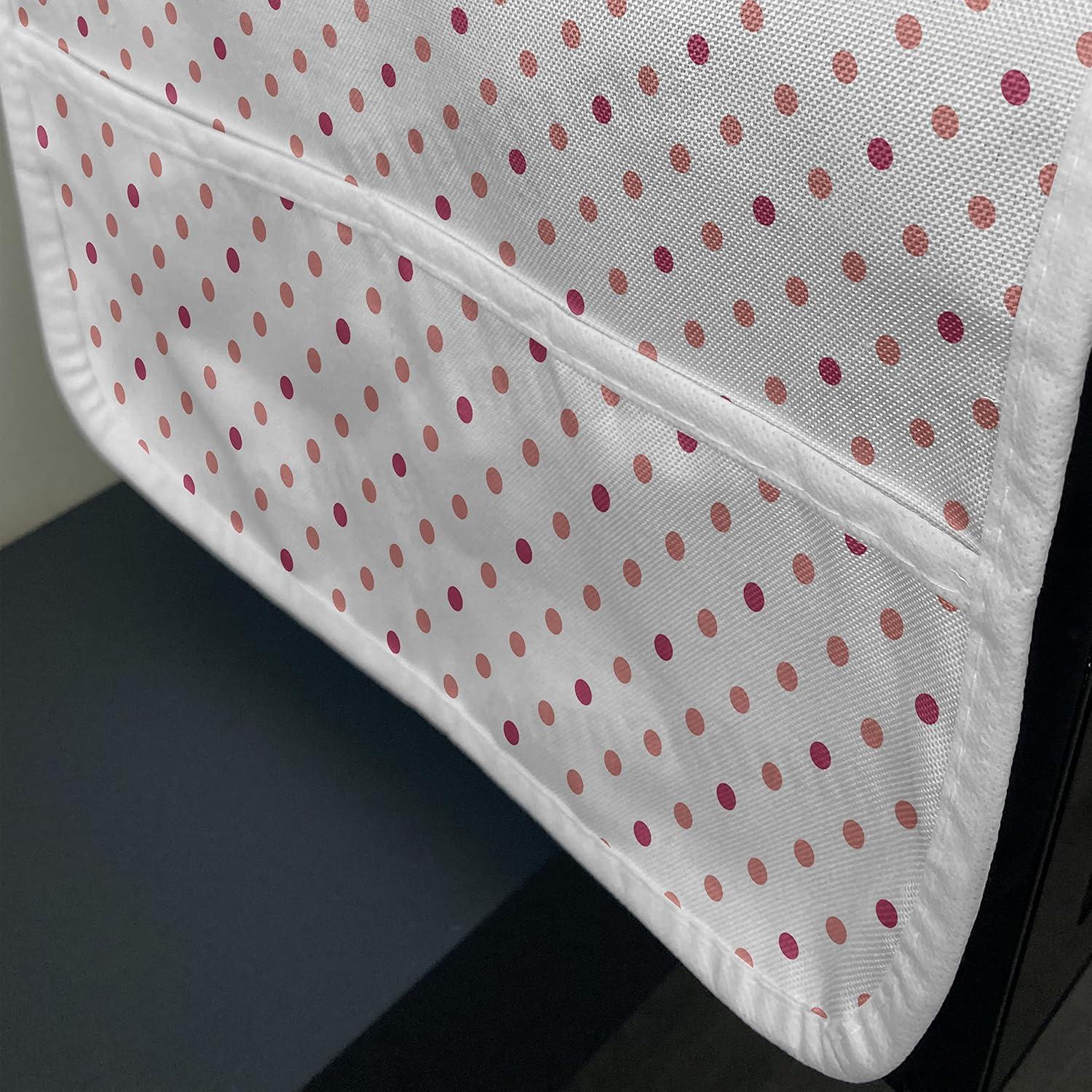 imageAmbesonne Hot Pink Microwave Oven Cover Valentines Day Inspired Black Mini Hearts on Fuchsia Backdrop Abstract Design Water Resistant Organizer with Pockets for Kitchen 36 x 12 Fuchsia BlackCoral Hot Pink White