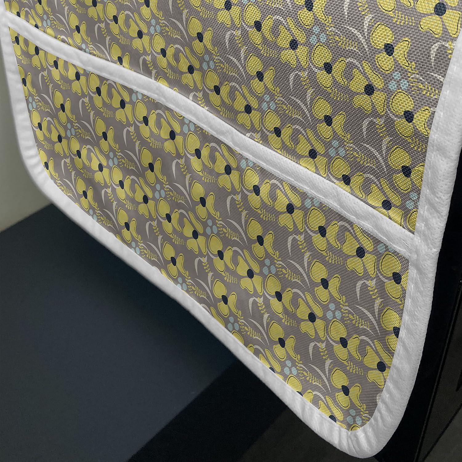 imageAmbesonne Hot Pink Microwave Oven Cover Valentines Day Inspired Black Mini Hearts on Fuchsia Backdrop Abstract Design Water Resistant Organizer with Pockets for Kitchen 36 x 12 Fuchsia BlackIndigo Yellow Taupe
