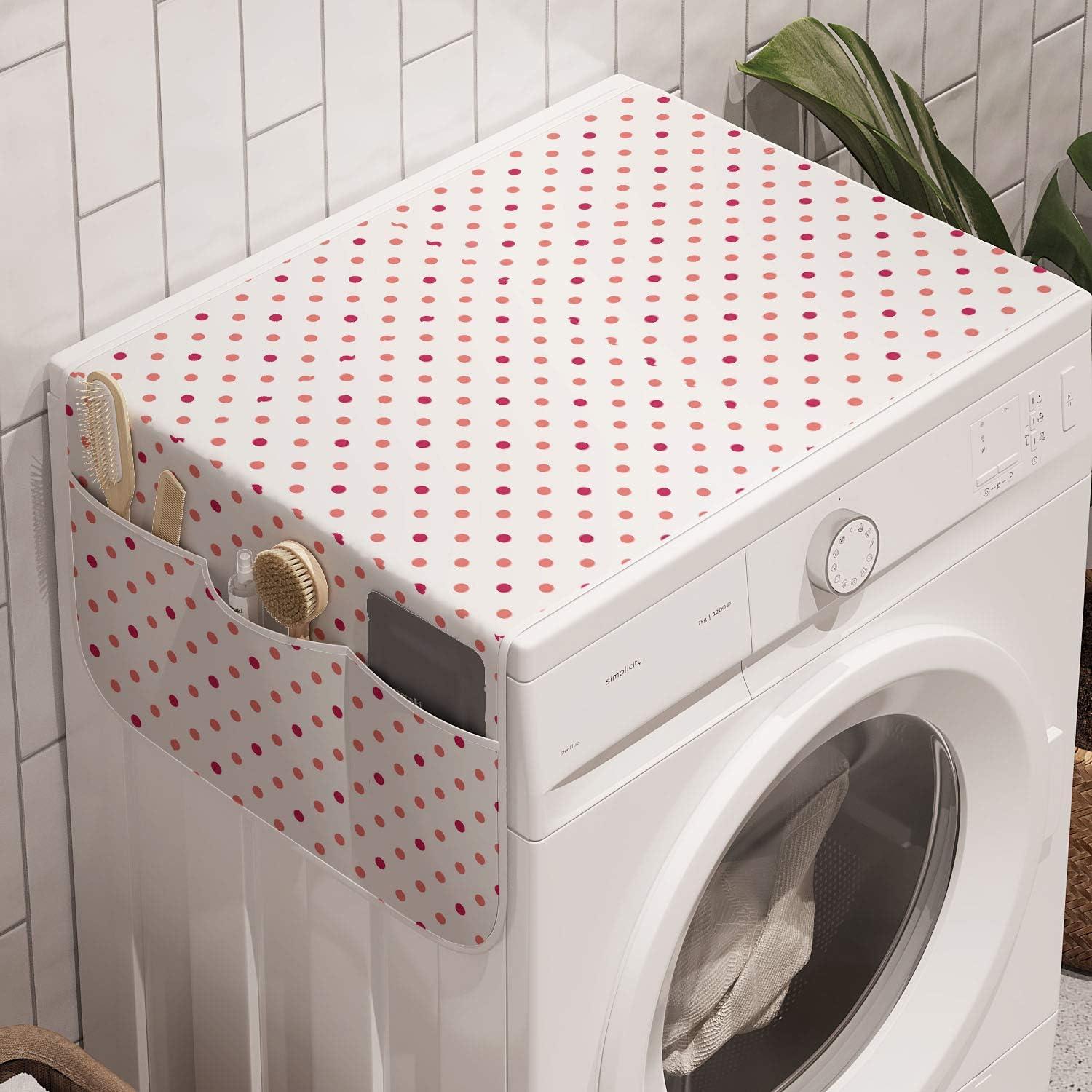 imageAmbesonne Hot Pink Microwave Oven Cover Valentines Day Inspired Black Mini Hearts on Fuchsia Backdrop Abstract Design Water Resistant Organizer with Pockets for Kitchen 36 x 12 Fuchsia BlackCoral Hot Pink White