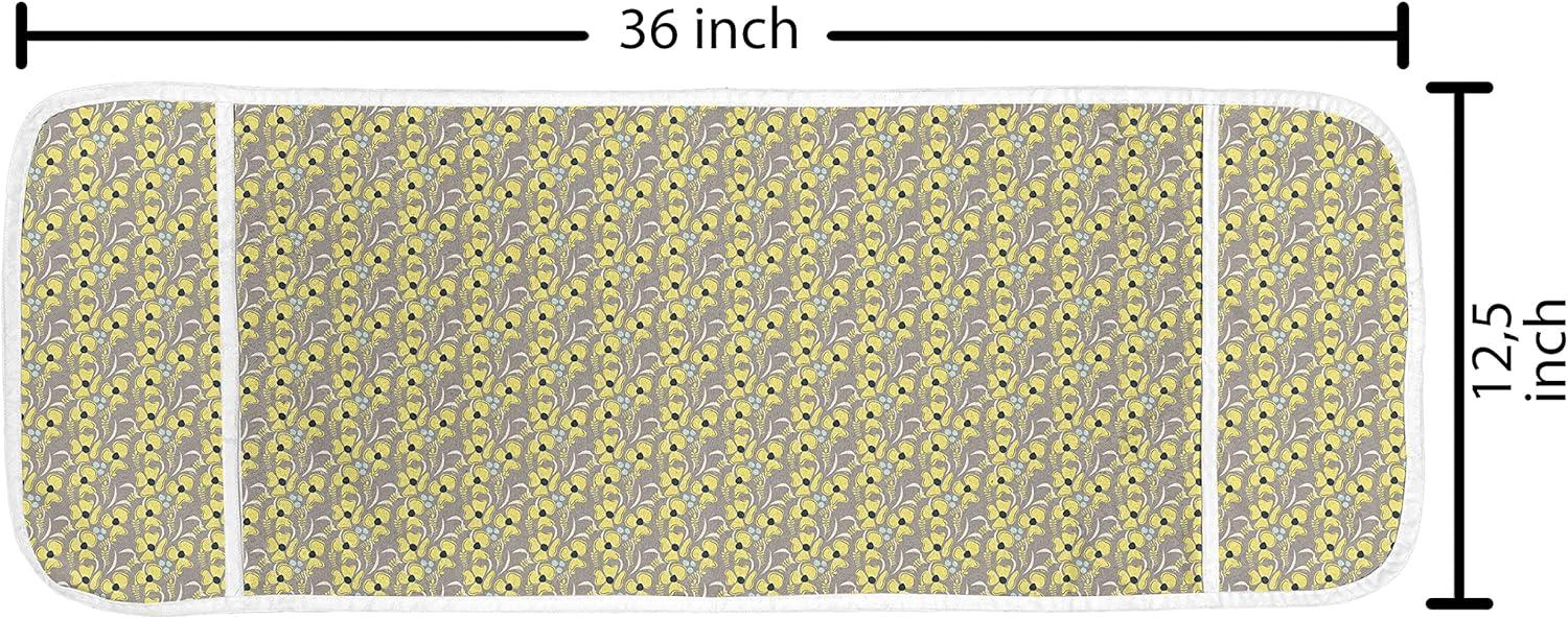 imageAmbesonne Hot Pink Microwave Oven Cover Valentines Day Inspired Black Mini Hearts on Fuchsia Backdrop Abstract Design Water Resistant Organizer with Pockets for Kitchen 36 x 12 Fuchsia BlackIndigo Yellow Taupe