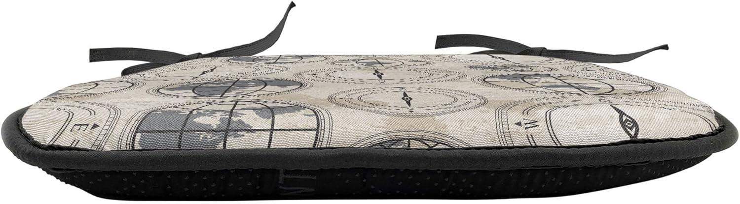 imageAmbesonne Love Chair Seating Cushion Set of 4 Hipster Hearts Pattern with Love You Texts Heart Shapes Valentines Day Theme AntiSlip Seat Padding for Kitchen amp Patio 16x16 Vermilion MulticolorBlack Grey Tan