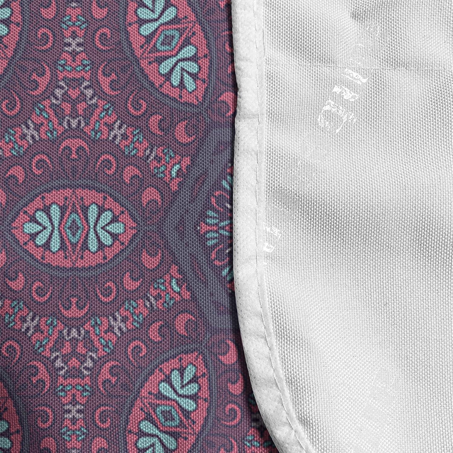 imageAmbesonne Pets Microwave Oven Cover Cats with Hearts Valentines Day Theme Lovers Kitten Meow Doodle Water Resistant Organizer with Pockets for Kitchen 36 x 12 Black Magenta and BluePale Eggplant Pink
