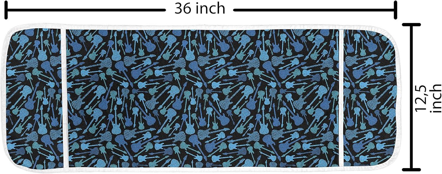 imageAmbesonne Pets Microwave Oven Cover Cats with Hearts Valentines Day Theme Lovers Kitten Meow Doodle Water Resistant Organizer with Pockets for Kitchen 36 x 12 Black Magenta and BlueTeal Black Violet Blue