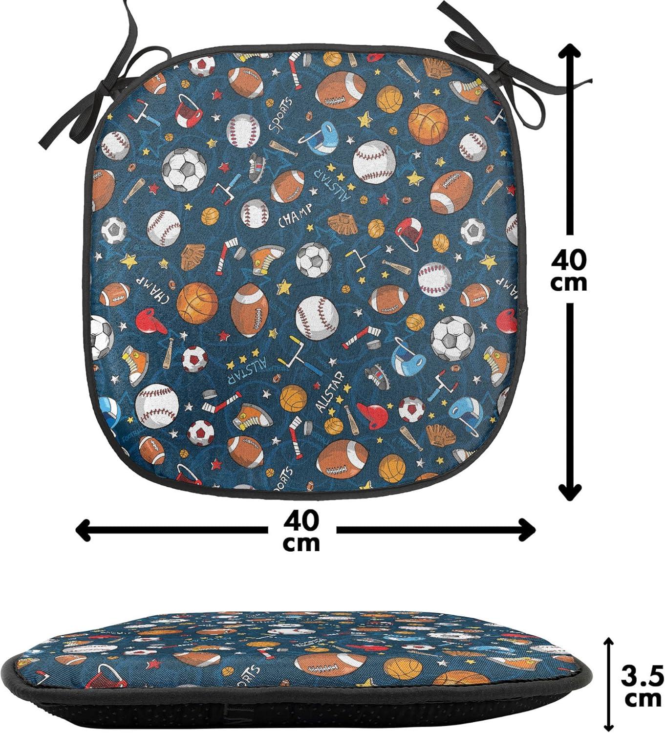 imageAmbesonne Poppy Flower Chair Seating Cushion Leaves and Petals Watercolors Bouquet Romance Inspiration Valentines Day AntiSlip Seat Padding for Kitchen amp Patio 16x16 Green Pink CreamDark Blue Multicolor