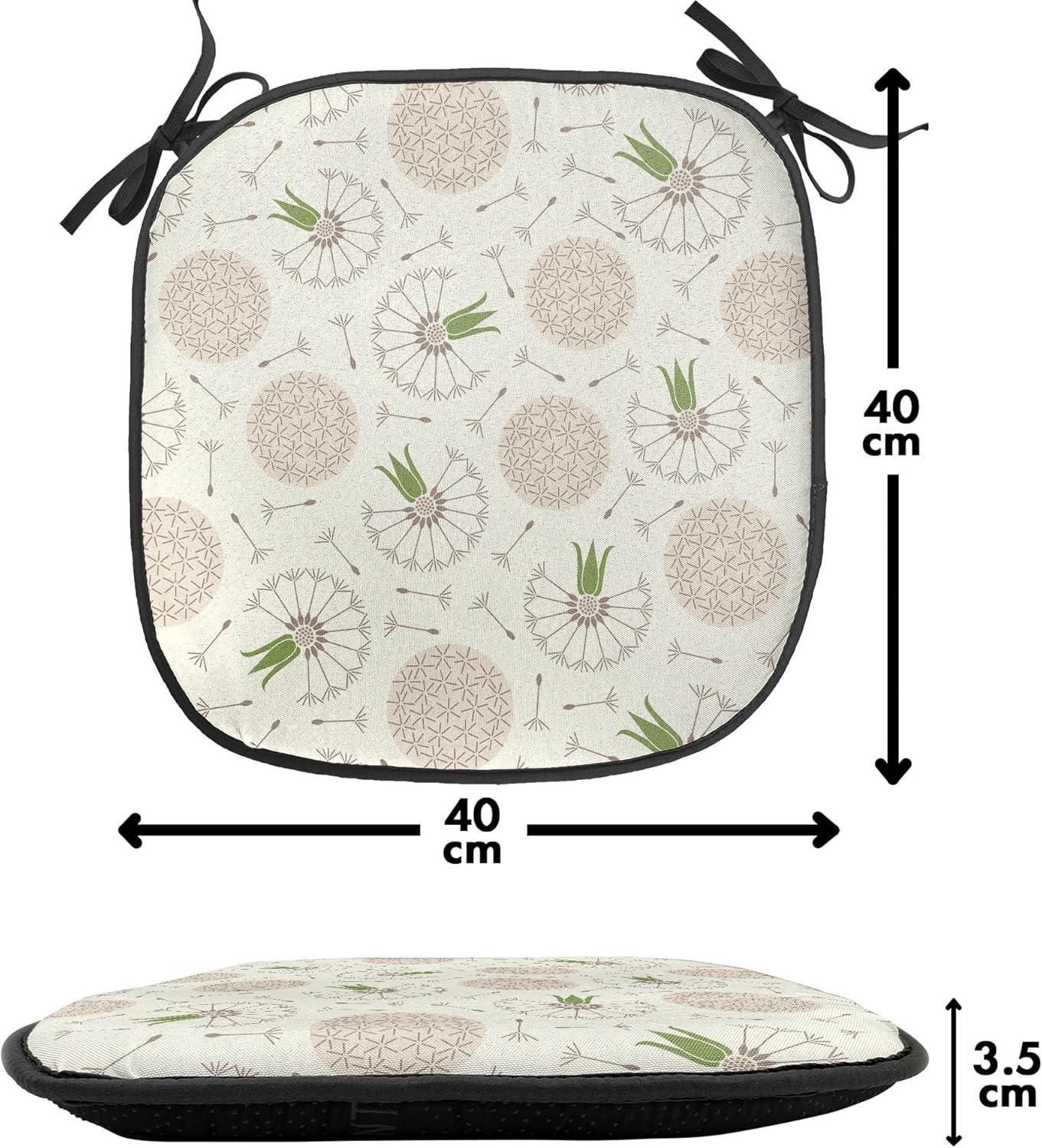 imageAmbesonne Romantic Chair Seating Cushion Set of 4 Valentines Day Love You Calligraphy with Hearts Pastel Colored Design AntiSlip Seat Padding for Kitchen amp Patio 16x16 Pale Pink TealBeige Taupe Fern Green