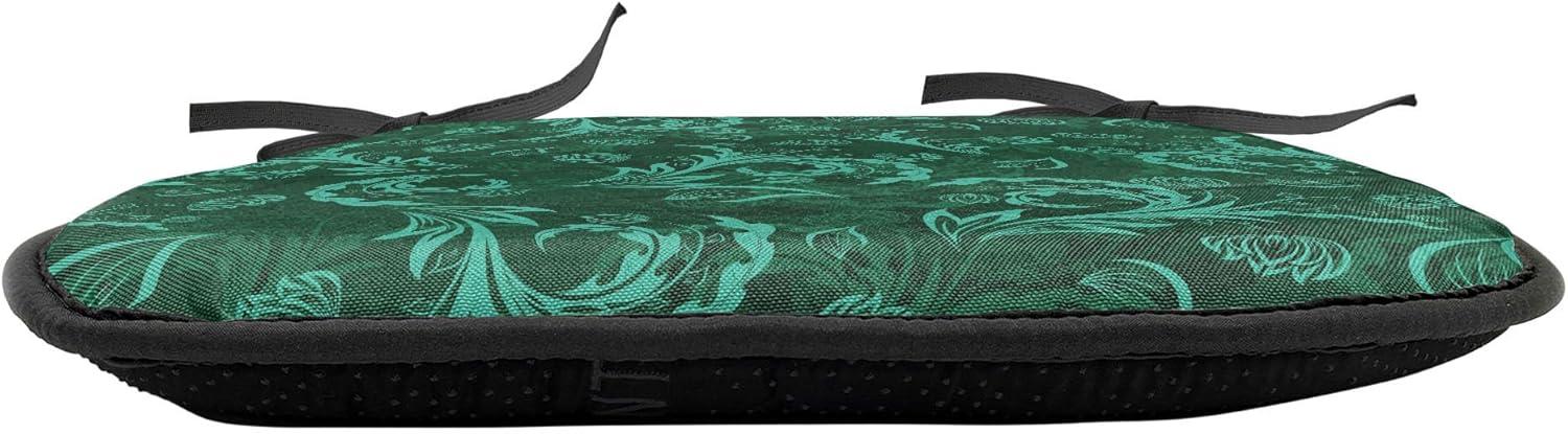 imageAmbesonne Romantic Chair Seating Cushion Set of 4 Valentines Day Love You Calligraphy with Hearts Pastel Colored Design AntiSlip Seat Padding for Kitchen amp Patio 16x16 Pale Pink TealJade Green Pale Green