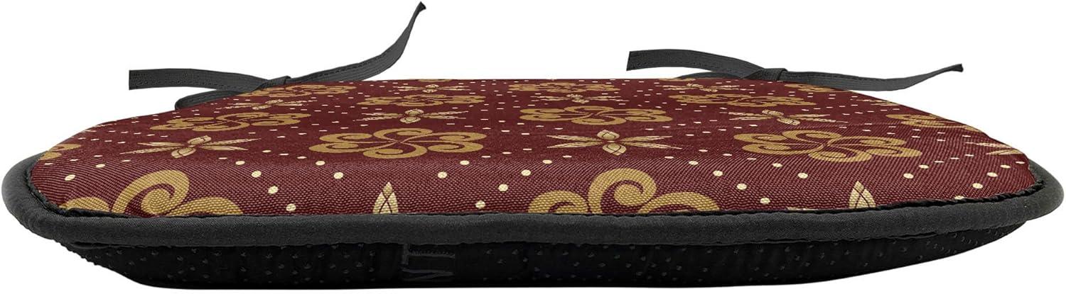 imageAmbesonne Romantic Chair Seating Cushion Set of 4 Valentines Day Love You Calligraphy with Hearts Pastel Colored Design AntiSlip Seat Padding for Kitchen amp Patio 16x16 Pale Pink TealMaroon Pale Brown