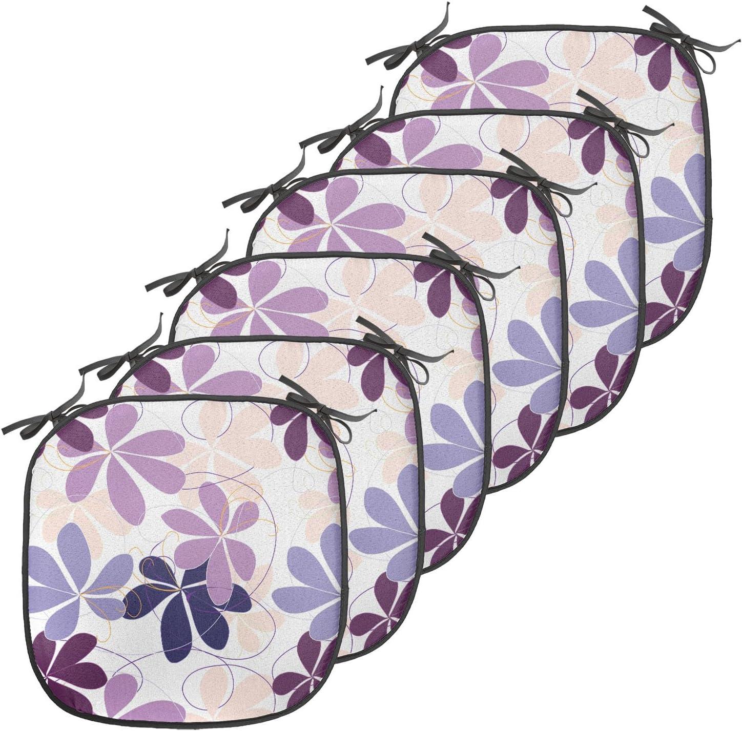 imageAmbesonne Romantic Chair Seating Cushion Set of 4 Valentines Day Love You Calligraphy with Hearts Pastel Colored Design AntiSlip Seat Padding for Kitchen amp Patio 16x16 Pale Pink TealPurple Lilac Peach