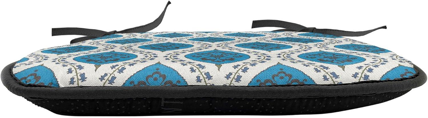 imageAmbesonne Romantic Chair Seating Cushion Set of 4 Valentines Day Love You Calligraphy with Hearts Pastel Colored Design AntiSlip Seat Padding for Kitchen amp Patio 16x16 Pale Pink TealViolet Blue Coconut
