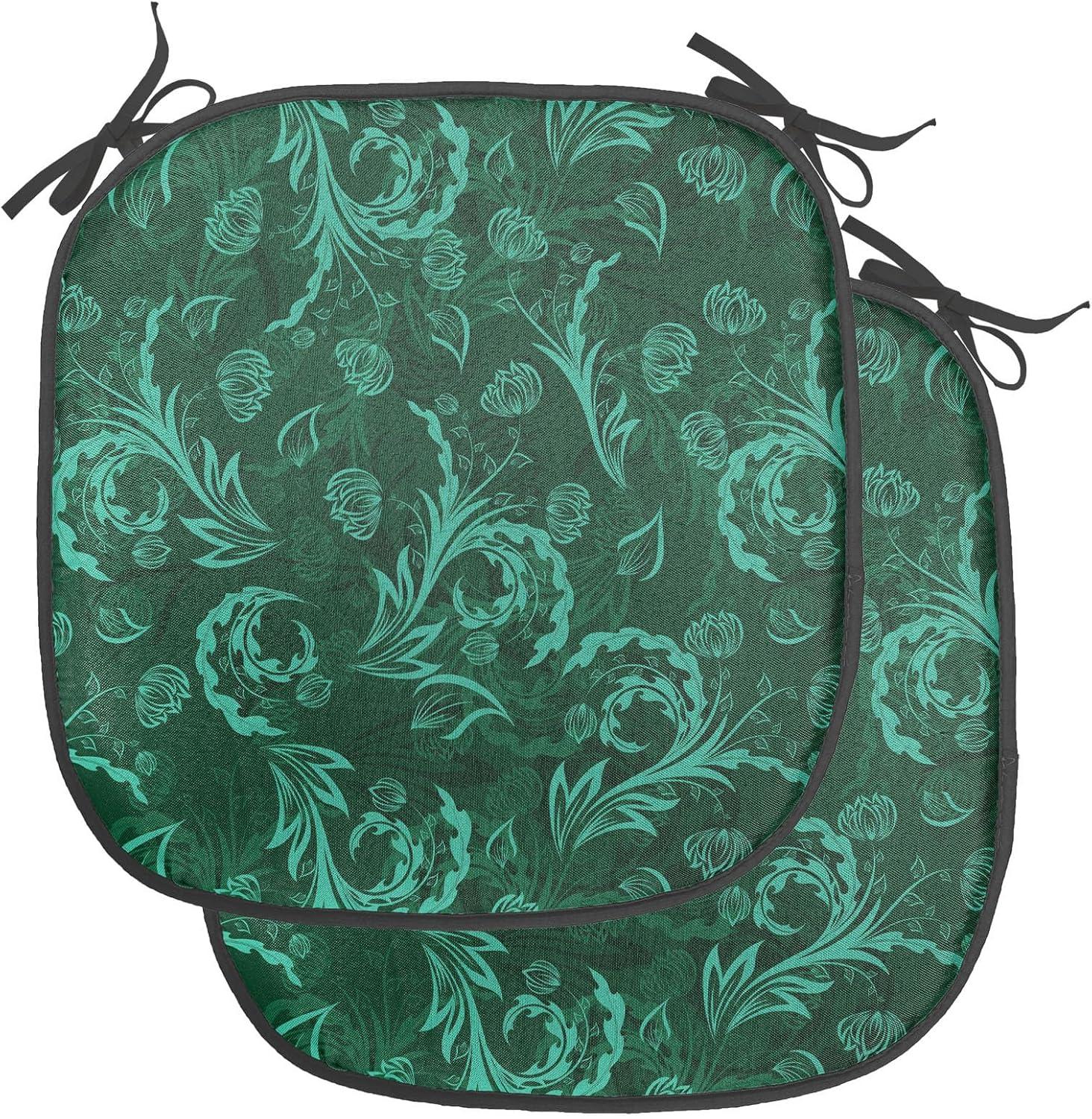 imageAmbesonne Romantic Chair Seating Cushion Set of 4 Valentines Day Love You Calligraphy with Hearts Pastel Colored Design AntiSlip Seat Padding for Kitchen amp Patio 16x16 Pale Pink TealJade Green Pale Green