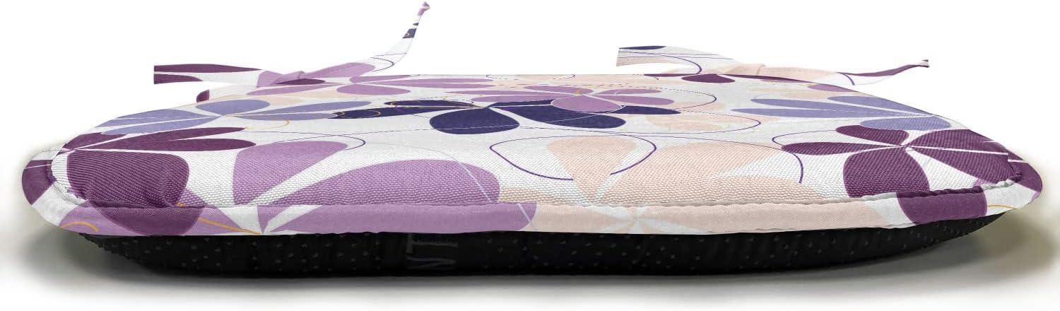 imageAmbesonne Romantic Chair Seating Cushion Set of 4 Valentines Day Love You Calligraphy with Hearts Pastel Colored Design AntiSlip Seat Padding for Kitchen amp Patio 16x16 Pale Pink TealPurple Lilac Peach