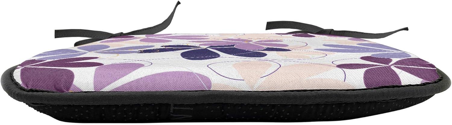 imageAmbesonne Romantic Chair Seating Cushion Set of 4 Valentines Day Love You Calligraphy with Hearts Pastel Colored Design AntiSlip Seat Padding for Kitchen amp Patio 16x16 Pale Pink TealPurple Lilac Peach