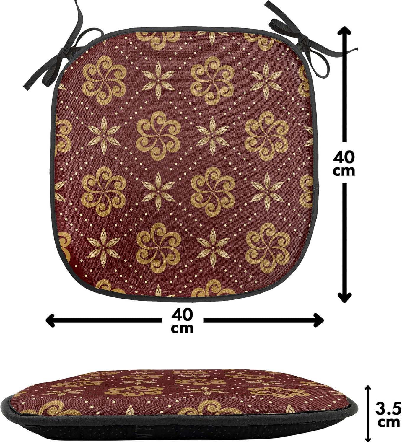 imageAmbesonne Romantic Chair Seating Cushion Set of 4 Valentines Day Love You Calligraphy with Hearts Pastel Colored Design AntiSlip Seat Padding for Kitchen amp Patio 16x16 Pale Pink TealMaroon Pale Brown