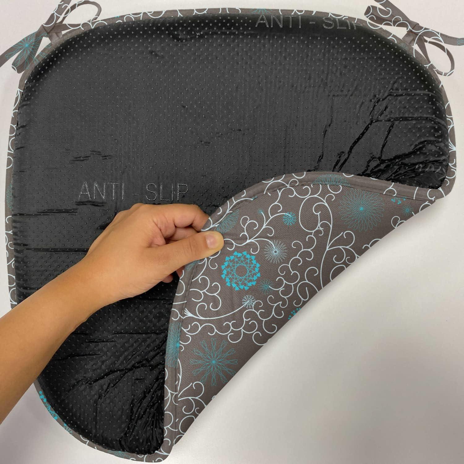 imageAmbesonne Romantic Chair Seating Cushion Set of 4 Valentines Day Love You Calligraphy with Hearts Pastel Colored Design AntiSlip Seat Padding for Kitchen amp Patio 16x16 Pale Pink TealBrown White Aqua